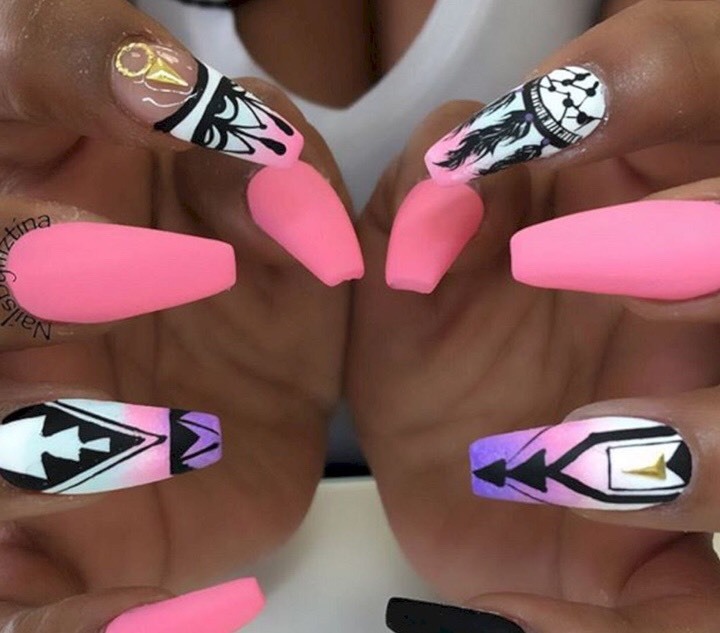 Social Ideias de designs de unhas