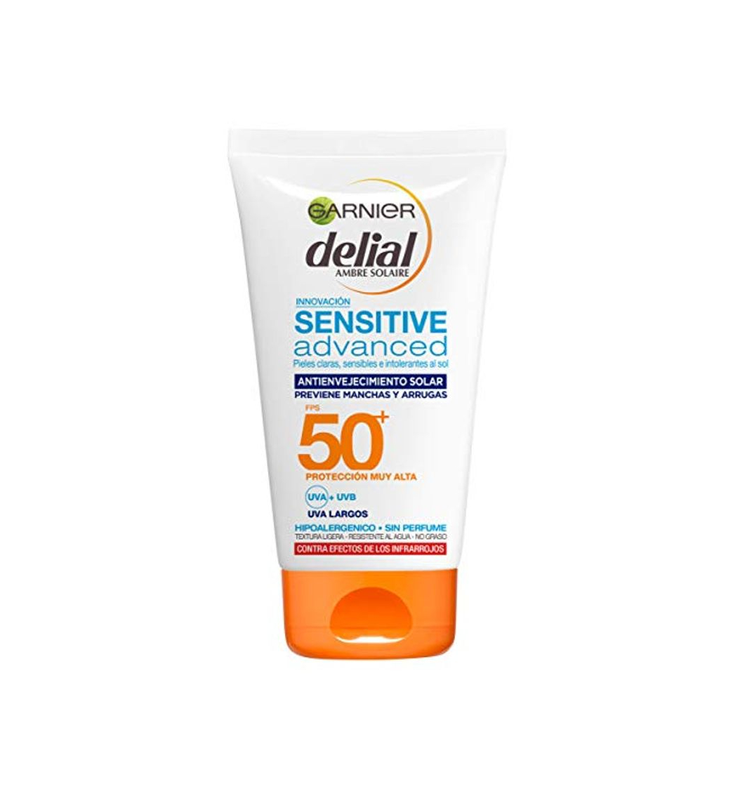 Social Garnier Delial Sensitive Advanced Crema solar Facial especial Rostro y Escote Anti-Envejecimiento