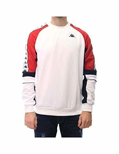 Kappa Arlton Sudadera Blanca Y Roja