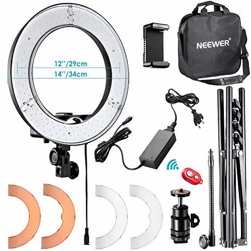 Social Neewer 36cm Exterior LED Anillo de Luz 36W 5500K con Soporte de