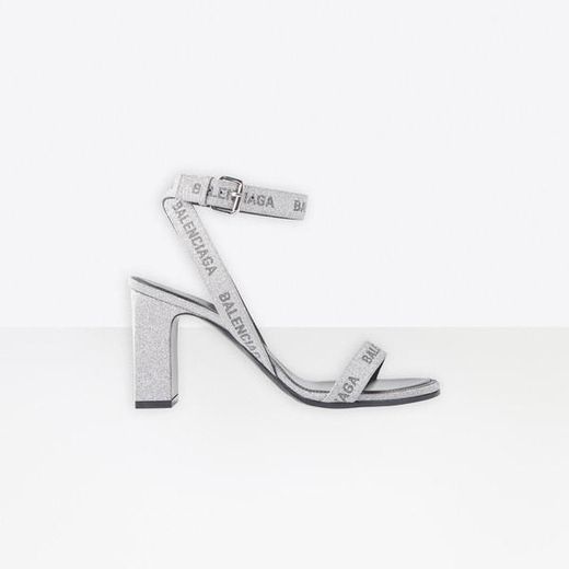 ALLOVER LOGO ROUND 80MM ANKLE STRAP SANDAL