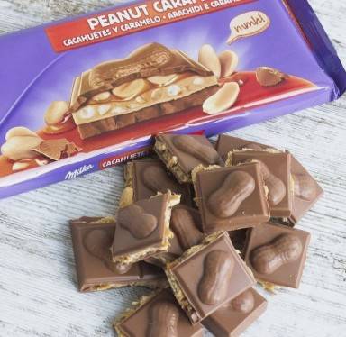 Producto Milka caramel peanut 