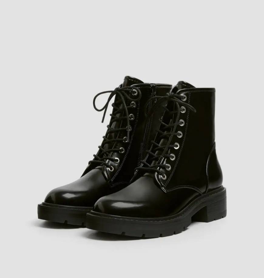 Fashion COOLWAY Abby, Botas Militares para Mujer, Negro