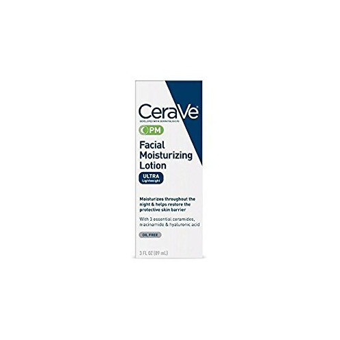 Beauty CeraVe Loción facial hidratante Pm 3 Oz Pack de 2