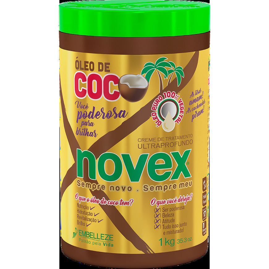 Moda Novex mascara de oleo de coco