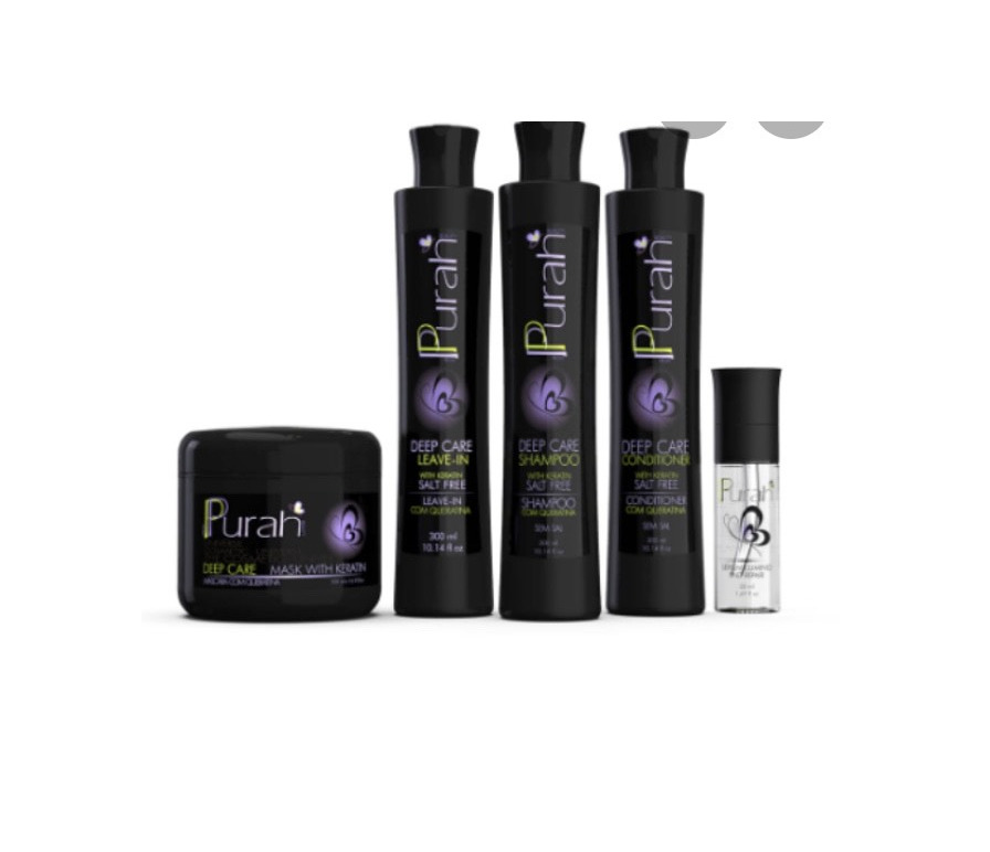 Gama de produtos para o cabelo da pura 
