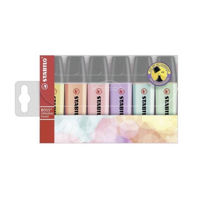 Marcador Stabilo Boss Pastel Fluorescente 