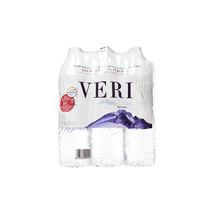 Product Veri Agua Mineral Natural de Mineralización Débil - Pack de 6 x