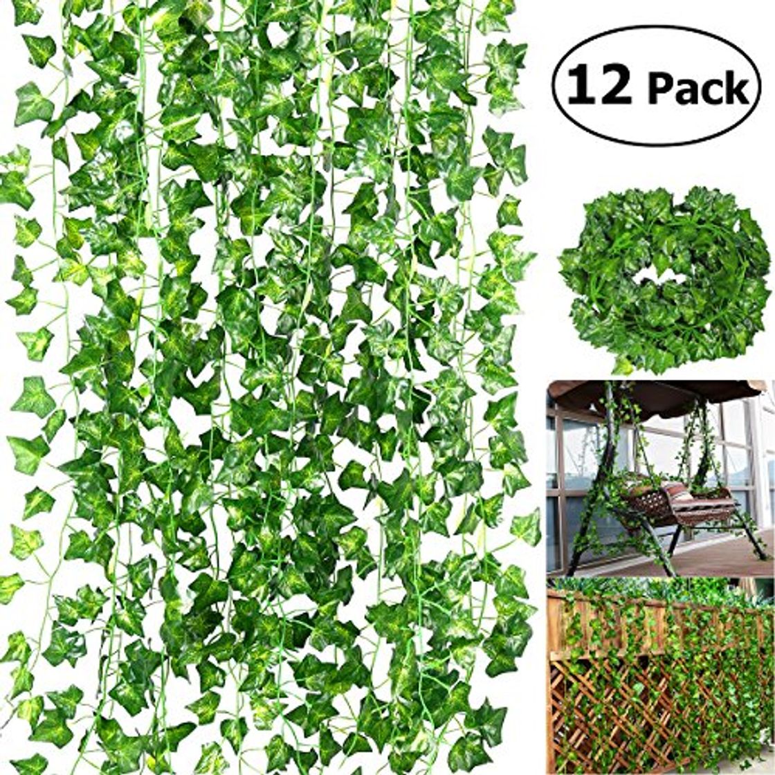 Products VOSAREA 12 pcs Artificial Flower Hanging Flowers Leaves Simulation Vine Wedding Home