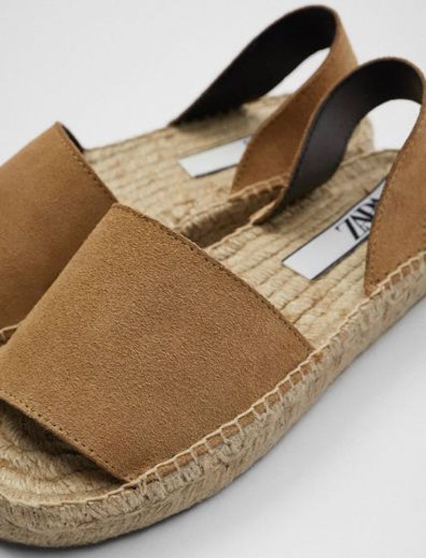 Fashion LEATHER ESPADRILLES WITH JUTE SOLES TRF