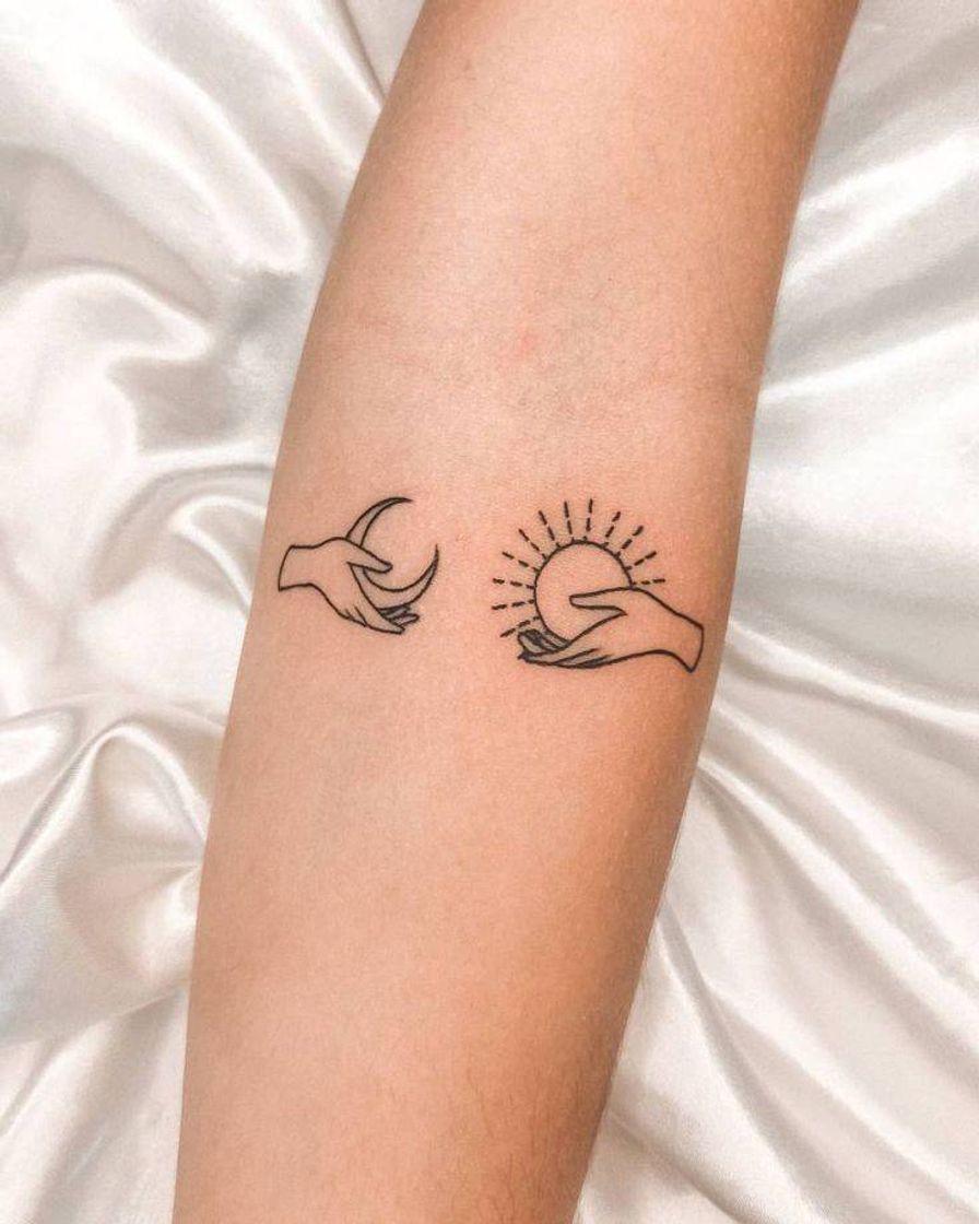 Fashion Tatuagem Sol e Lua 🌞🌚