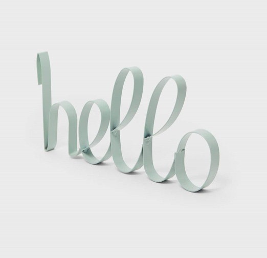 Producto Placa Metálica Hello