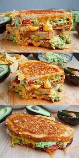 Bacon Guacamole Grilled Cheese Sandwich 