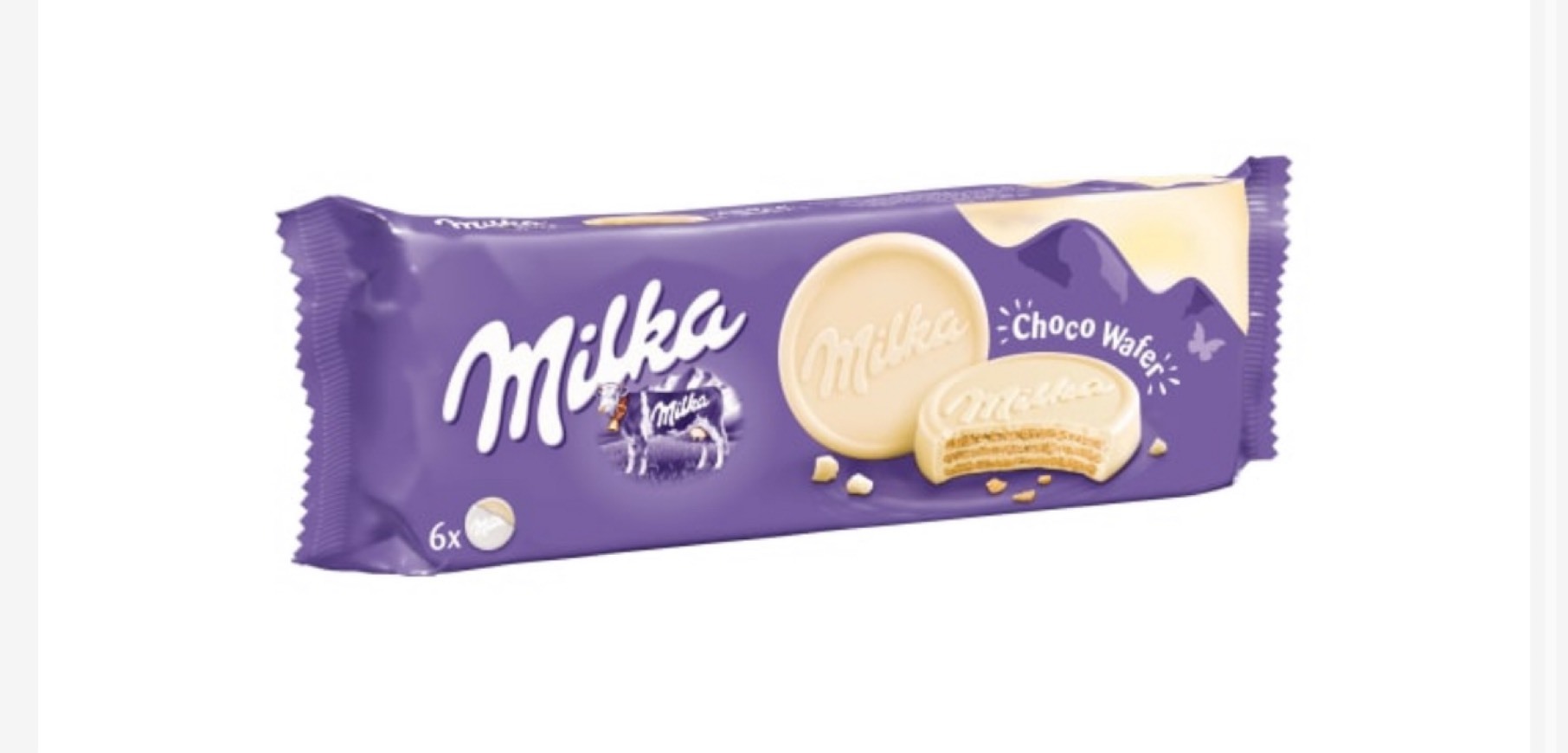 Moda Bolachas Chocowaffer Chocolate Branco Milka