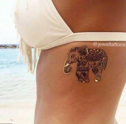 Fashion Tattoo Elefante