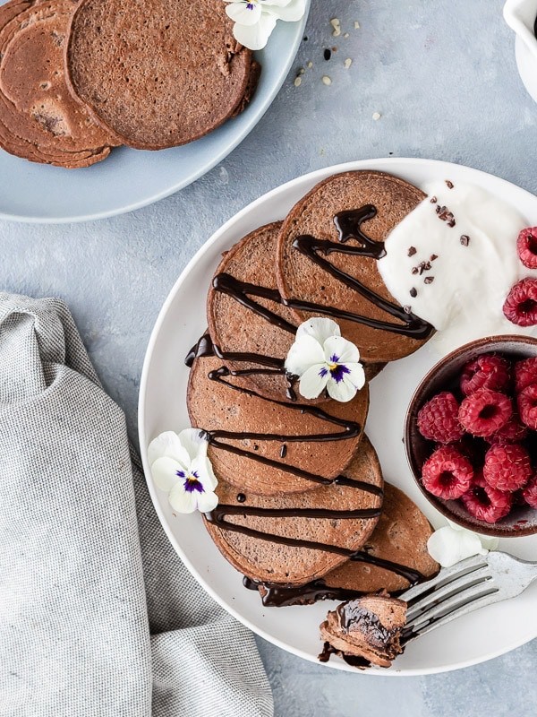 Social Panquecas de cacau e aveia 