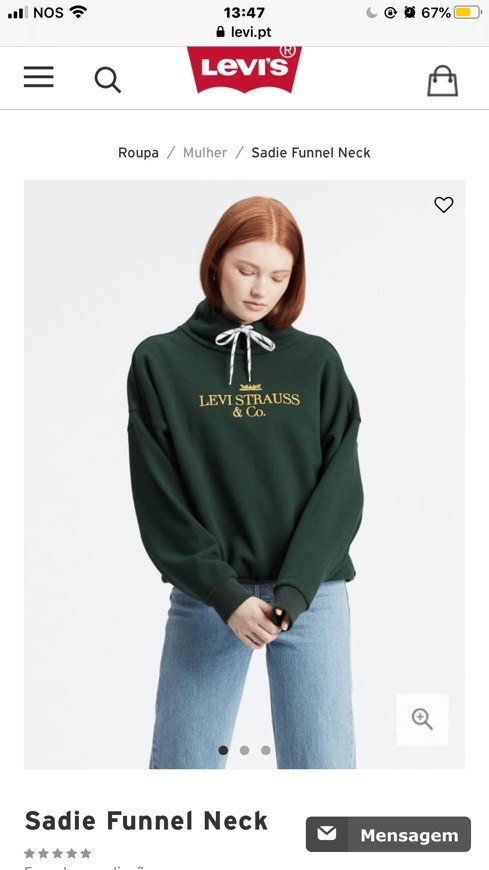 Levi’s green sweat 