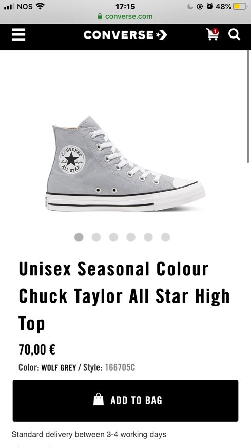 Producto All star high top wolf grey