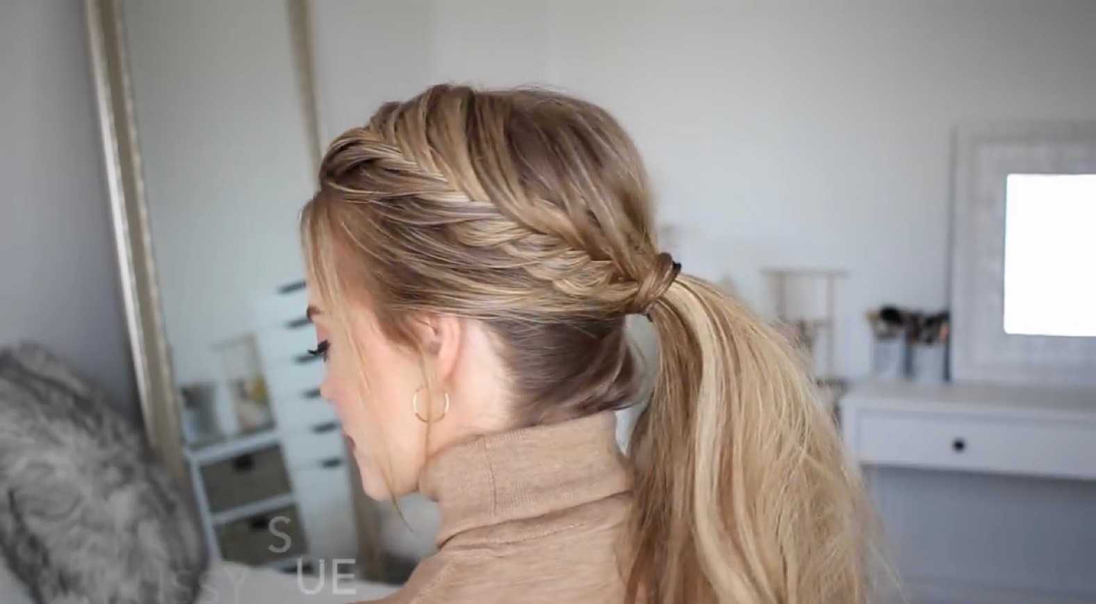 Fashion Fishtail French Braid Ponytail