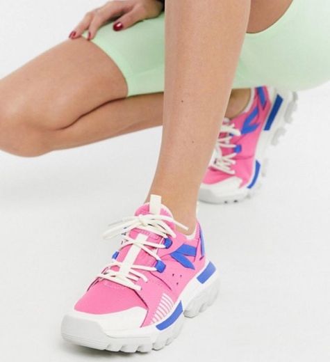 CAT Raider Sport chunky trainers in pink mix