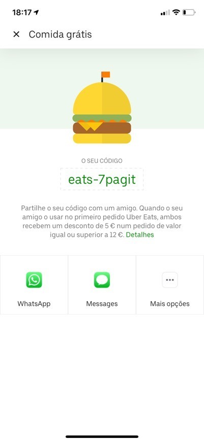 Fashion Desconto Uber Eats