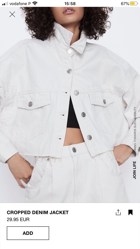 Moda Cropped denim jacket 