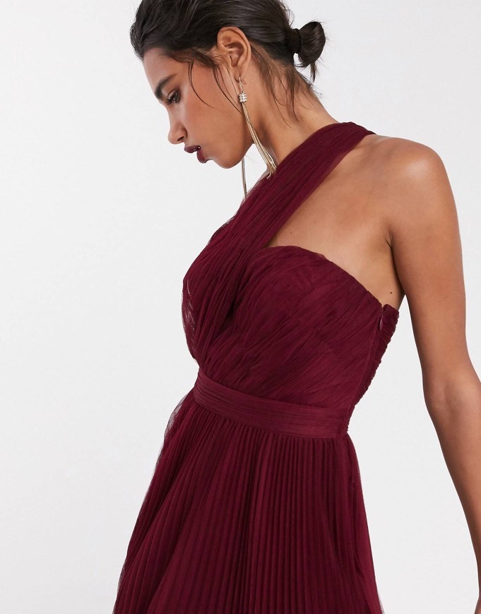 Products Oxblood One Shoulder Dress