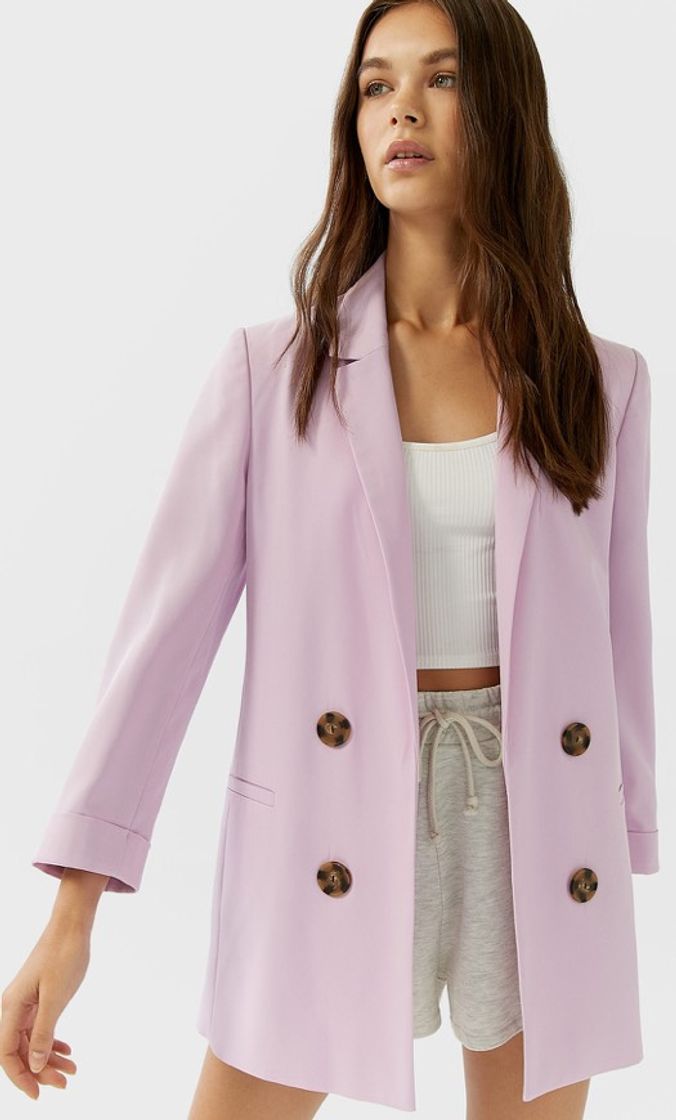 Moda Stradivarius Blazer Lilás