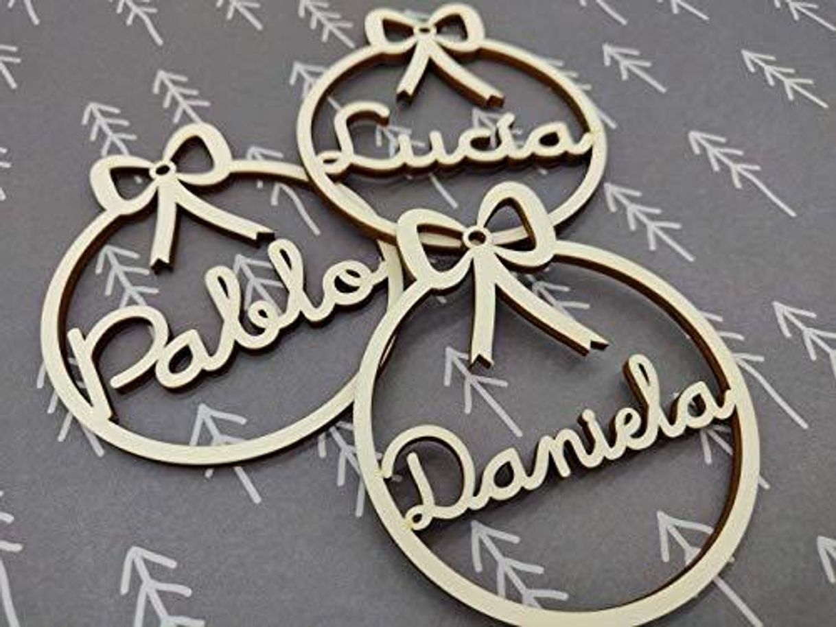 Social Bolas de navidad de madera personalizadas Adornos navideños Ornamento Decoraciones colgantes de