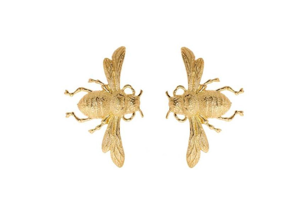 Moda Bee You Golden Earrings in Silver