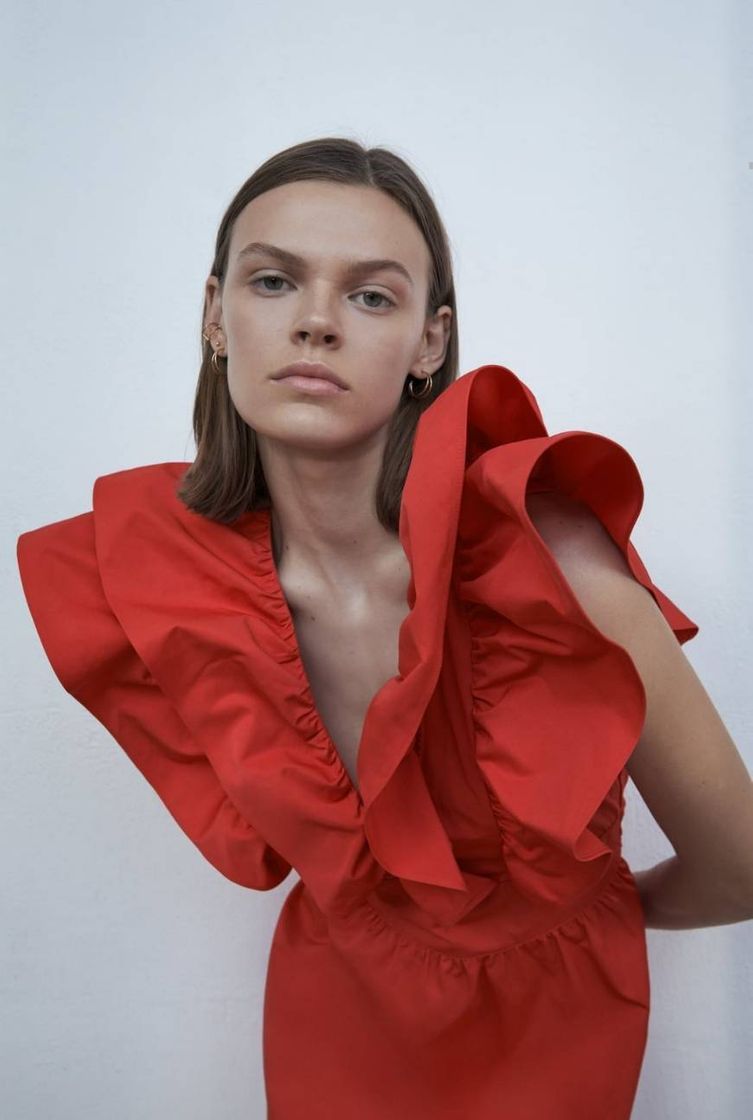 Social Vestido com folhos 
