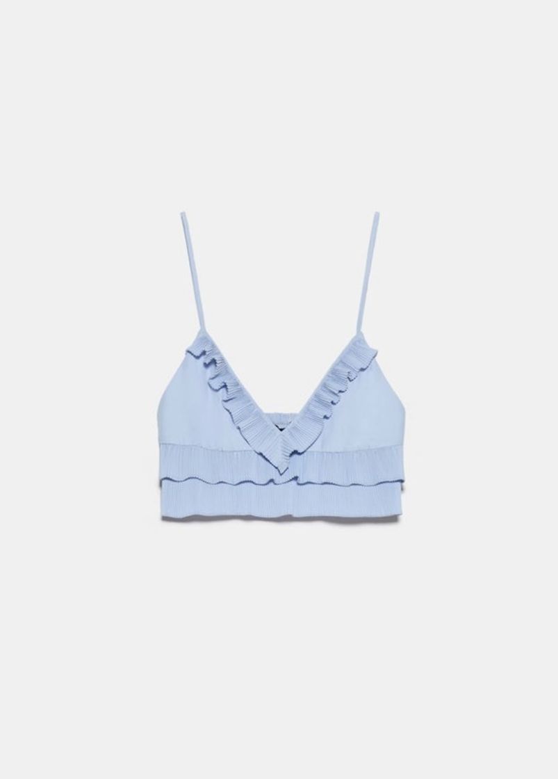 Product Crop top azul ZARA