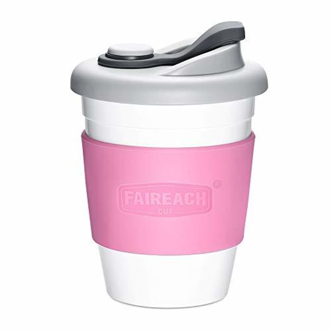 Social Taza de Café para llevar con Tapa, Mug Café Reutilizable con Manga