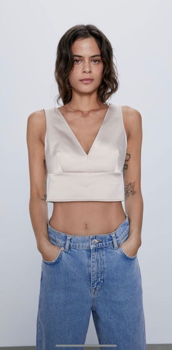 Social TOP CROPPED ACETINADO