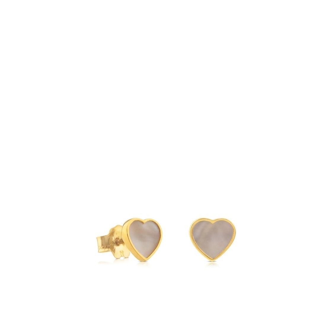 Producto ARETES XXS CORAZÓN DE ORO Y NACAR
