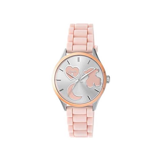 Reloj TOUS Sweet Power de acero IP rosado con correa de silicona