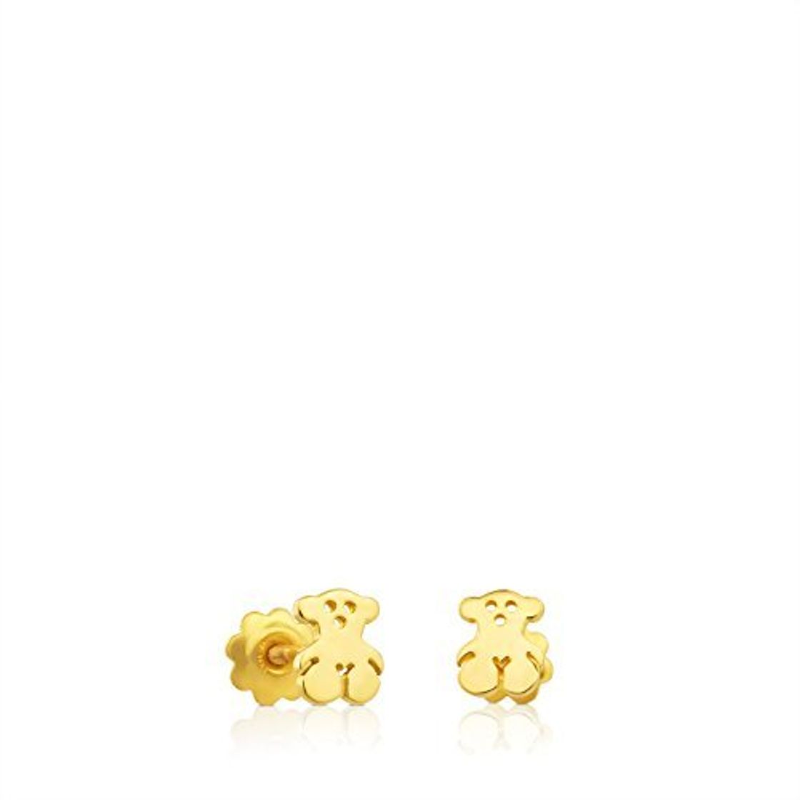 Moda TOUS Pendientes Bear de niña y baby en oro amarillo de 18kt