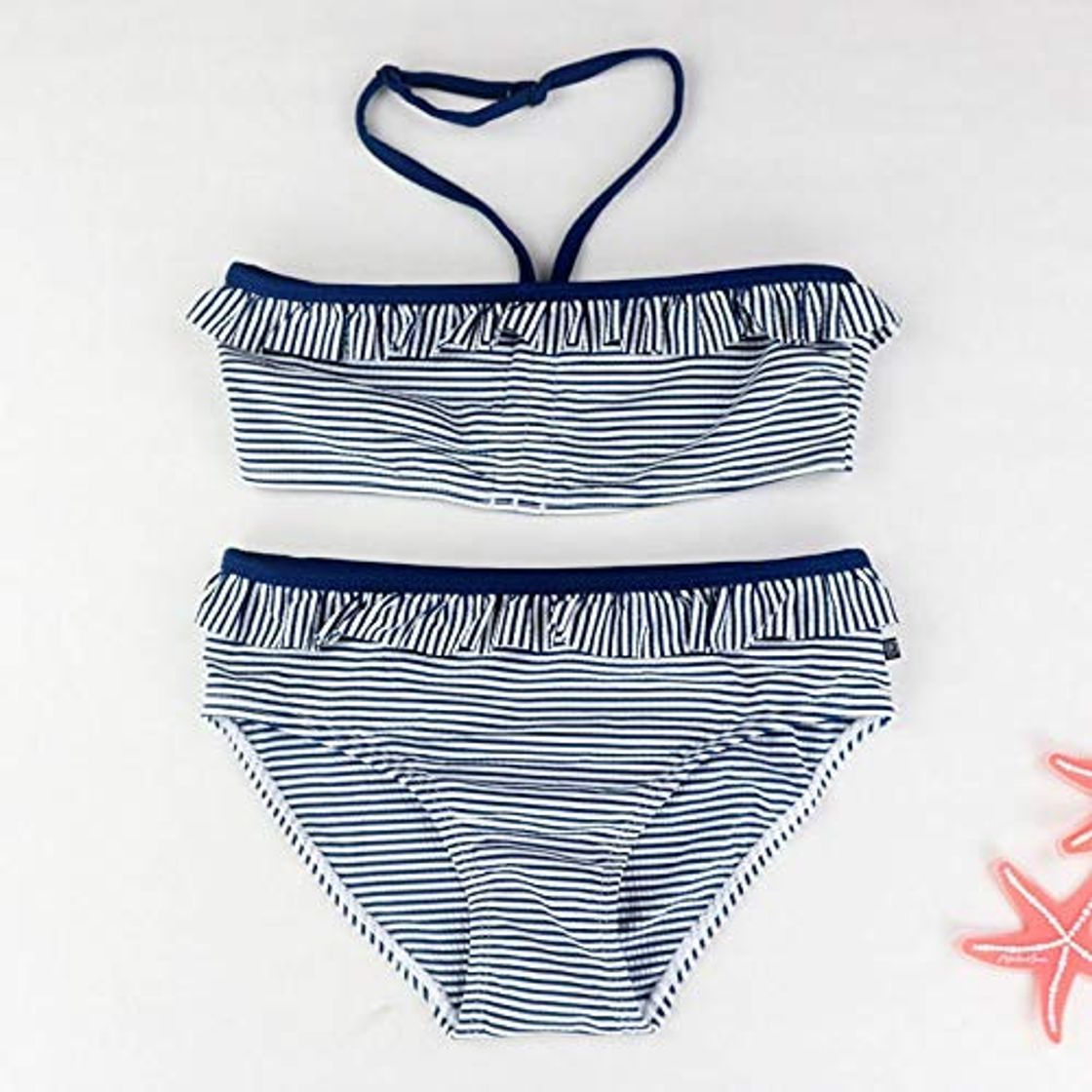 Productos GUOZI Bikini Chica de Rayas Biquini de Empalme Traje de baño de Dos Piezas Correas de Tirantes Bañadores para niña con Cordones Traje de baño para niñas Niños