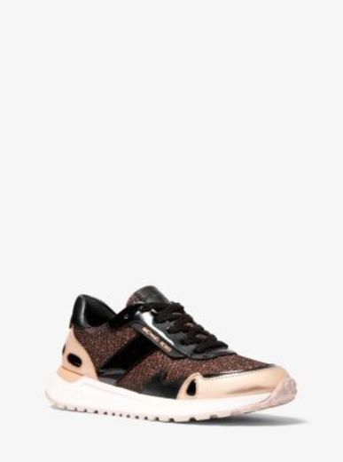 Monroe Glitter Chain-Mesh Trainer