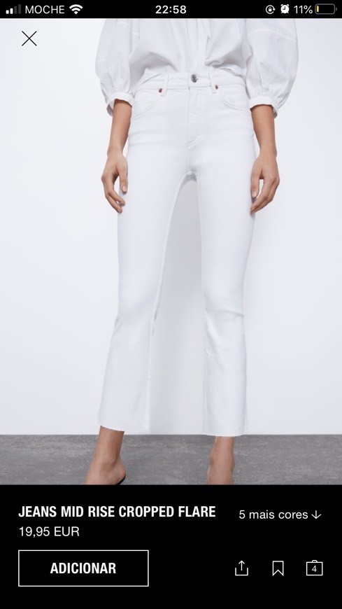 Moda Jeans Mid Rise Cropped Flare