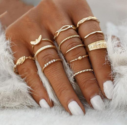 Carte Blanche Gold Ring Set