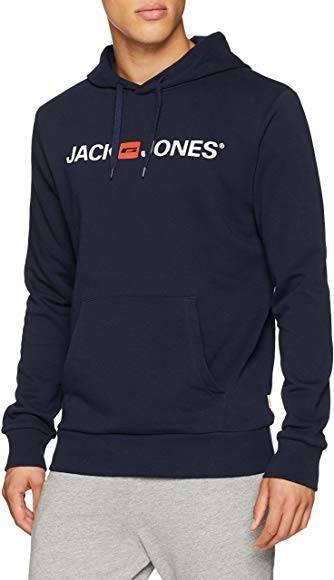 Moda Sweat azul com capuz Jack Jones