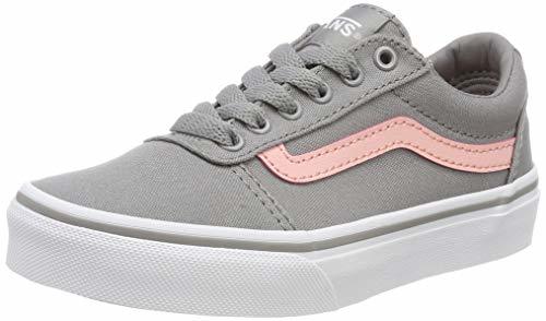 Moda Vans Ward Canvas Zapatillas Unisex Niños, Gris