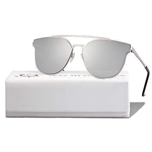 Moda SOJOS Gafas De Sol Para Mujer Hombre Alta Calidad Oversiezd Metal Plano