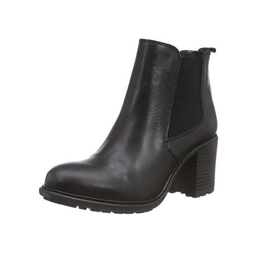 Buffalo London ES 30510 Garda, Botas Chelsea para Mujer, Negro-Schwarz