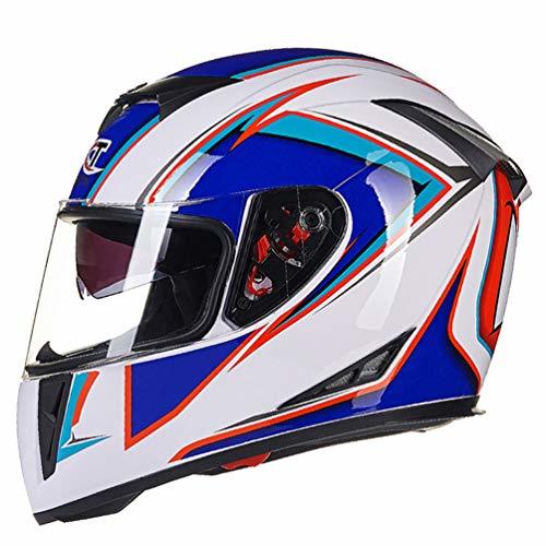 Product Qianliuk Cascos Moto Full Face Invierno Caliente Doble Visera Racing Moto Casco