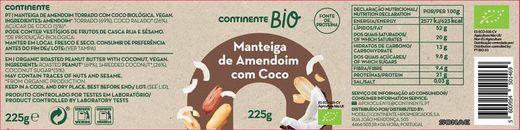 Manteiga de Amendoim com Coco Bio