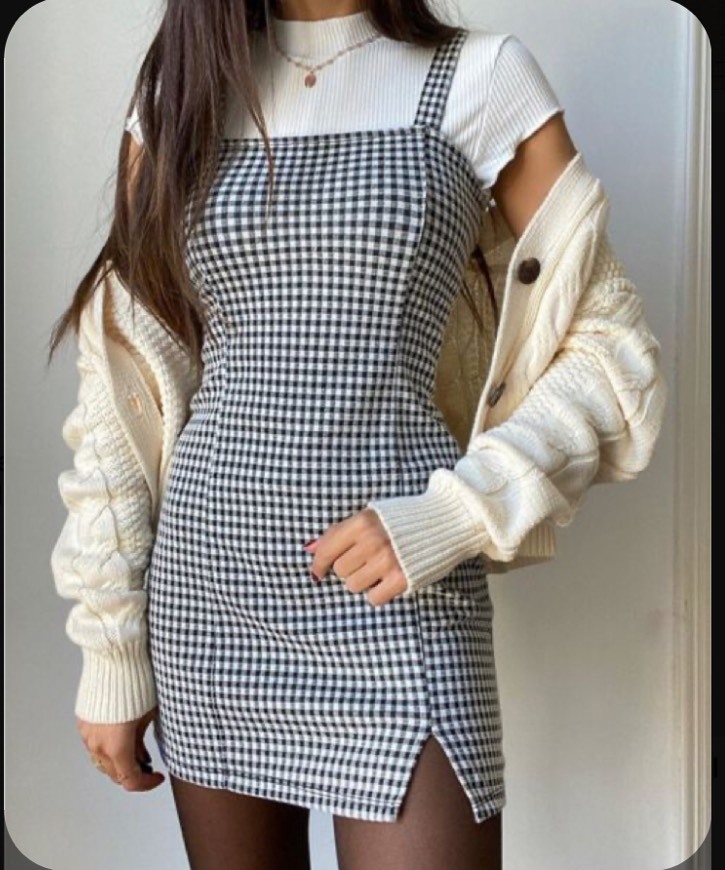 Moda Mini checkered dress🏁