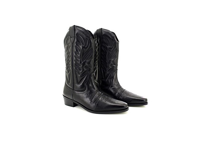 Moda Gringos Men's KANSAS Western Cowboy Boots 7 UK Black