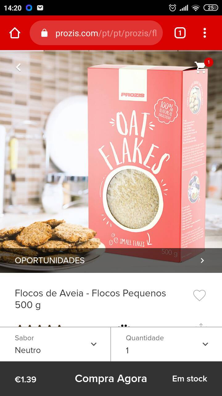 Producto Flocos de Aveia 